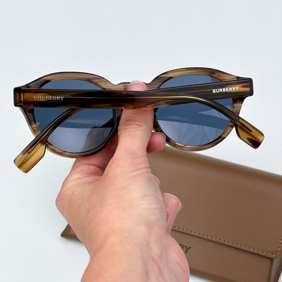 Burberry BE4404 409680 BRAND NEW Sunglasses Brown Dark Blue Square Unisex - Picture 3 of 11